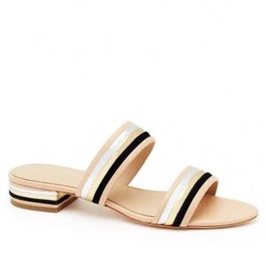 Loeffler Randall Cream and Black Sandals